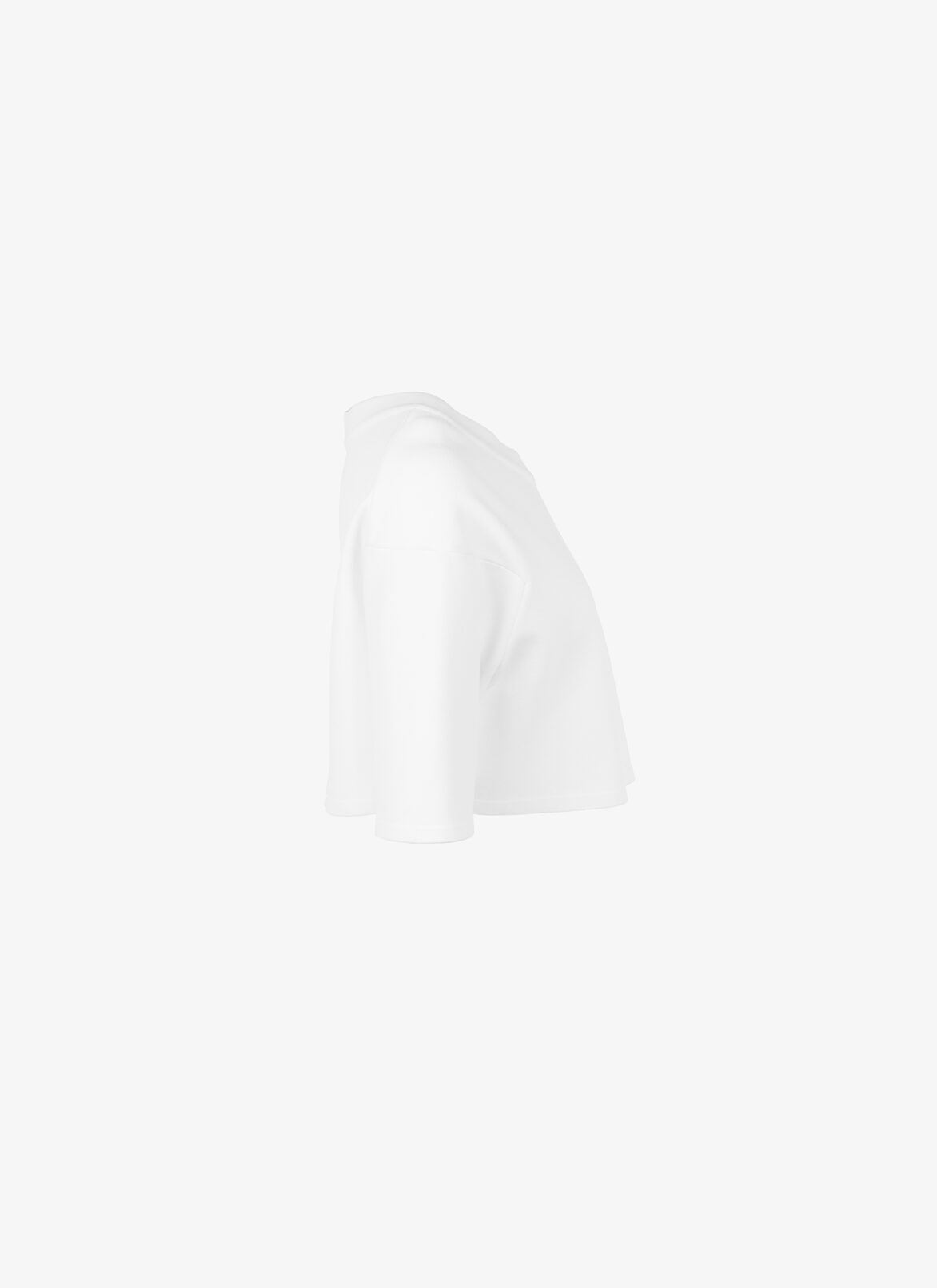 Half-Sleeved Crop Top ALAÏA WHITE HALF-SLEEVED CROP TOP
